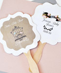 Personalized Paddle Fans - Vintage Baby