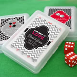 Las Vegas Themed Playing Card Favors with Personalized Box