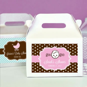 Baby Shower Mini Gable Boxes (set of 12)