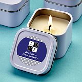 Personalized Expressions White scented travel  Candle Tin