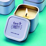 Design your own direct screen printed candle tin