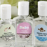 Baby Shower Personalized expressions hand sanitizer favors