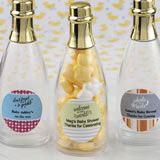 Baby Shower Design your own collection personalized acrylic champagne bottle with gold foil top
