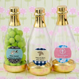 Baby Shower Personalized expressions gold accented clear champagne bottle container