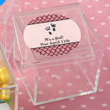 Baby Shower Personalized expressions Square Acrylic Box