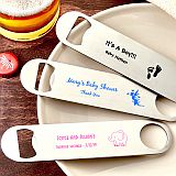 Design your own collection screen printed stainless steel bartenders bottle opener