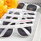 Personalized Sunglasses: Text Silk-Screened Directly onto the Sunglasses