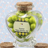 Birthday Personalized Expressions Collection heart shaped glass jars