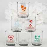 Personalized Wedding Votive / Shot Glass Favors - 3.5 oz with Exclusive Designs