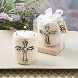 Memorial Cross design candle tea light holder from fashioncraft