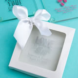 White Gift Box For Personalized Glass Coasters