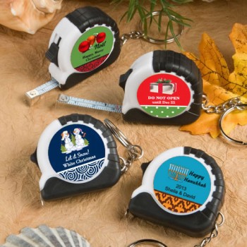 Design Your Own Collection Key Chain/Measuring Tape Favors - Holiday Themed