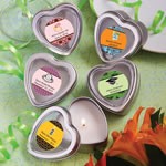 <em>Personalized Expressions Collection</em> Scented Heart Shaped Travel Candles