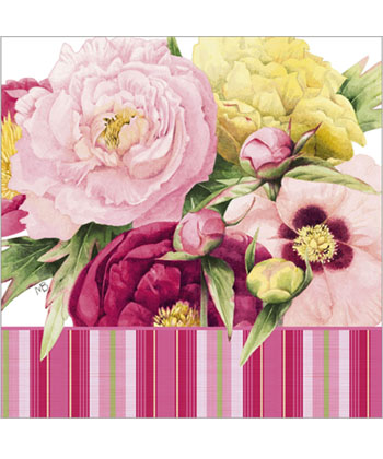Beverage Napkins - Bastin Peonies