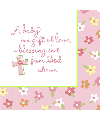 Luncheon Napkins - Blessed Baby Girl