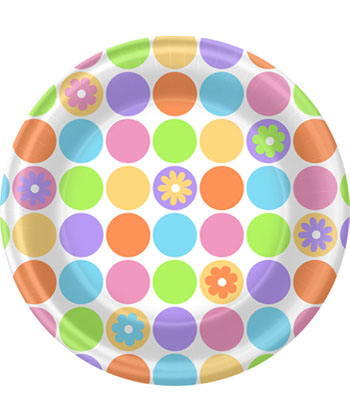 Dessert Plates - Spring Dots