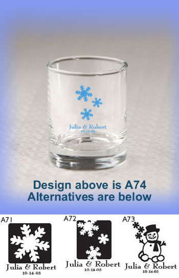 Personalized Winter Shot Glass Favors