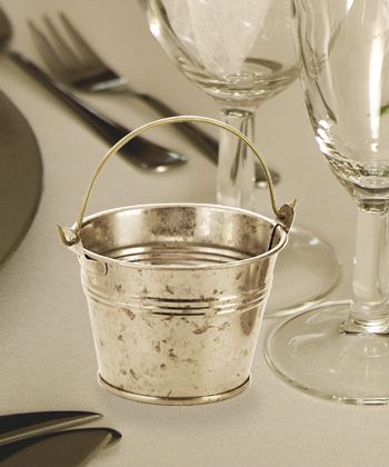 Miniature Galvanized Buckets