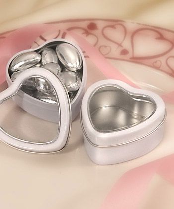White Heart Mint Tin