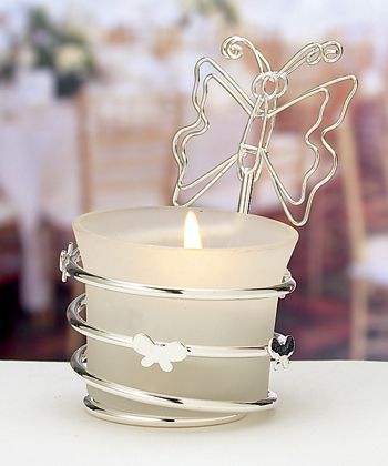 Butterfly-Design Candleholders / Place Card Holders