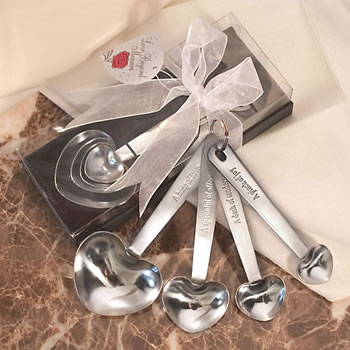 Heart Shaped Measuring Spoon Wedding Favors