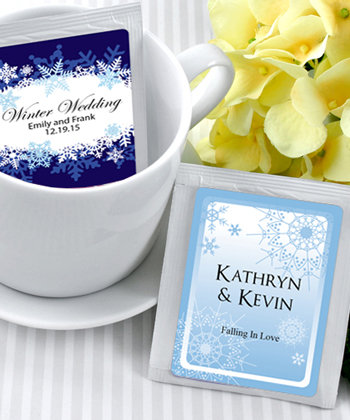 Personalized Winter Theme Tea Favors -  (5 designs available)