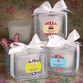 Personalized Collection Sweet Sixteen Candle Favors