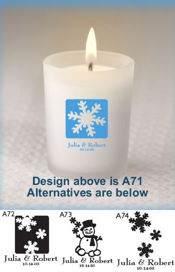 Personalized Winter Votive Favors