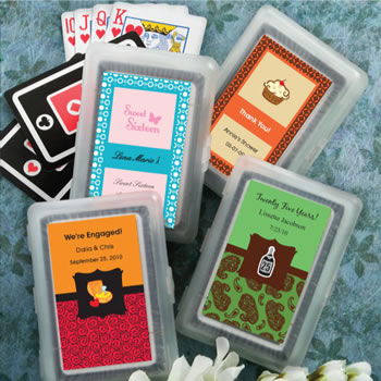 Sweet Sixteen Themed Personalized Playing Cards