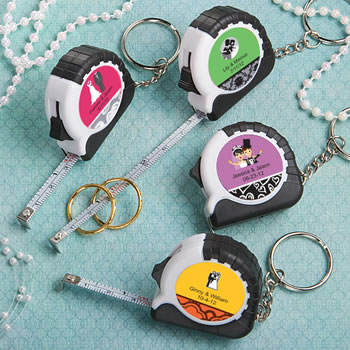 Personalized  Expressions Collection Key Chain / Measuring Tape Favors