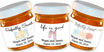 Personalized Honey Favors - Beach Theme (13 designs available)