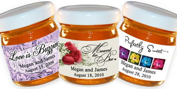 Personalized Honey Favors - Flower Theme (14 designs available)