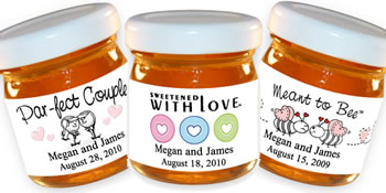 Personalized Honey Favors - Heart Theme (5 designs available)