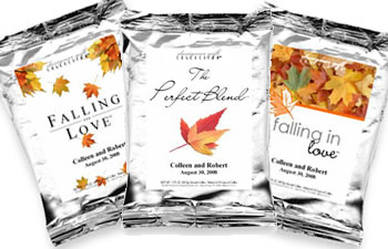 Personalized Fall Theme Coffee Favors -  (5 designs available)