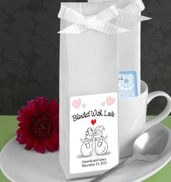 Winter Themed Personalized Coffee Wedding Favors