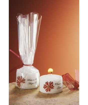 Autumn Mini Wedding Favor Candle - 1.25" Tall