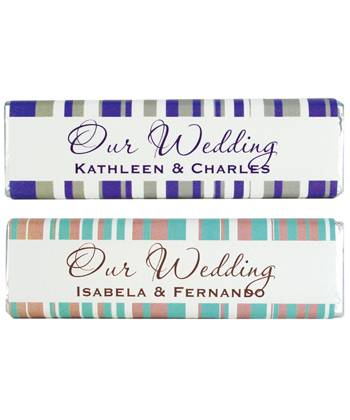 Wedding Chocolate Bar - Larren Stripe
