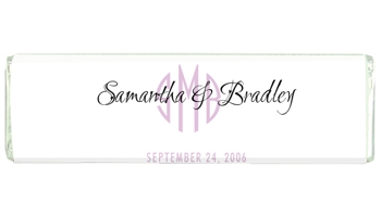 Wedding Chocolate Bar - Simple Monogram