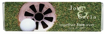 Wedding Chocolate Bars - Together Fore-Ever Golf