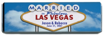 Wedding Chocolate Bars - Vegas Theme with Background