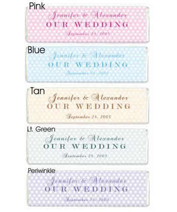 Wedding Chocolate Bar - Dots (5 colors available)