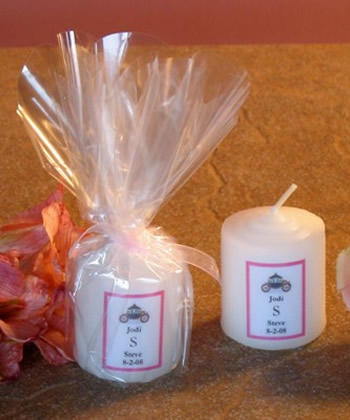 Cinderella Motif Candle - 1.75" tall