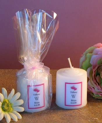 Heart Motif Candles - 1.75" tall