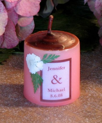 Pink/White Flower Small Favor - 1.75" tall