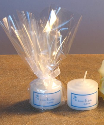 Snowflake Motif Candles - 1.25" tall