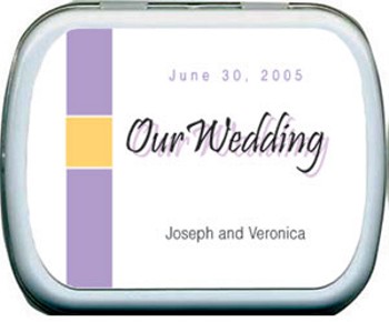 Wedding Mint Tins - Elegant Stripe