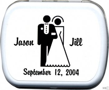 Wedding Mint Tins - Bride & Groom