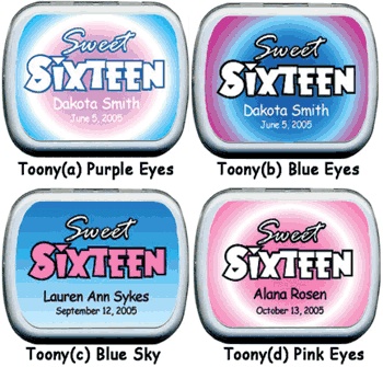 Personalized Mint Tins - Sweet 16