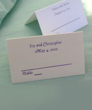 Name and Date Seating Cards