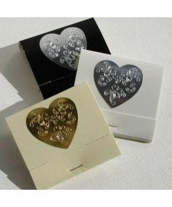 Wedding Matches with Foil Heart